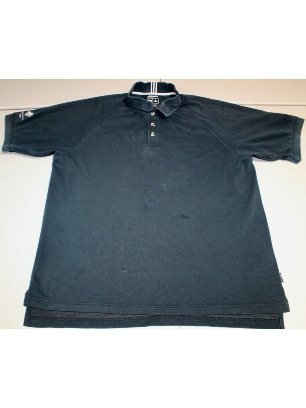 Mens adidas Climalite Stretch Team Canada 2006 SS Polo Shirt Large Black